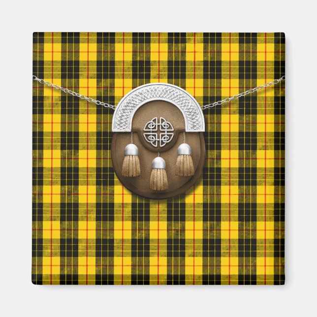 Klan MacLeod Tartan och Sporran Magnet (Framsidan)