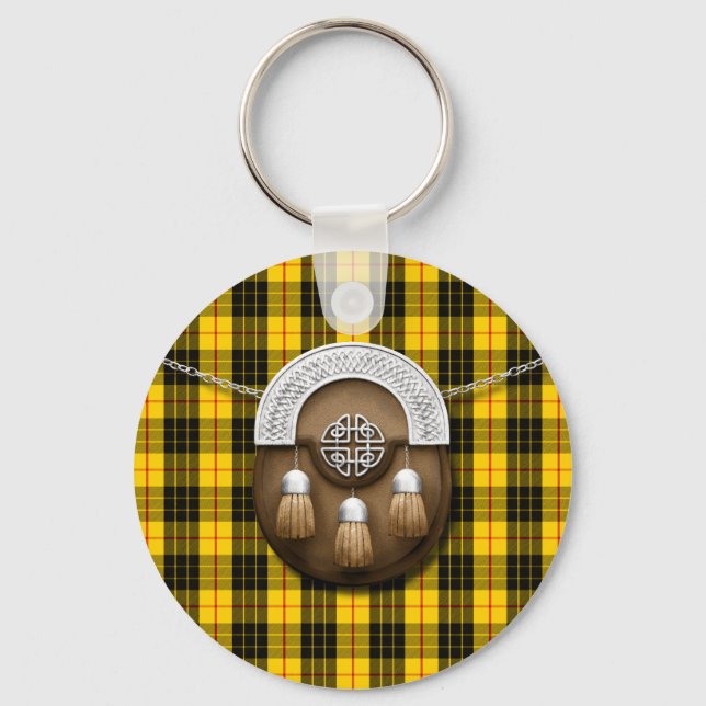 Klan MacLeod Tartan och Sporran Nyckelring (Framsida)