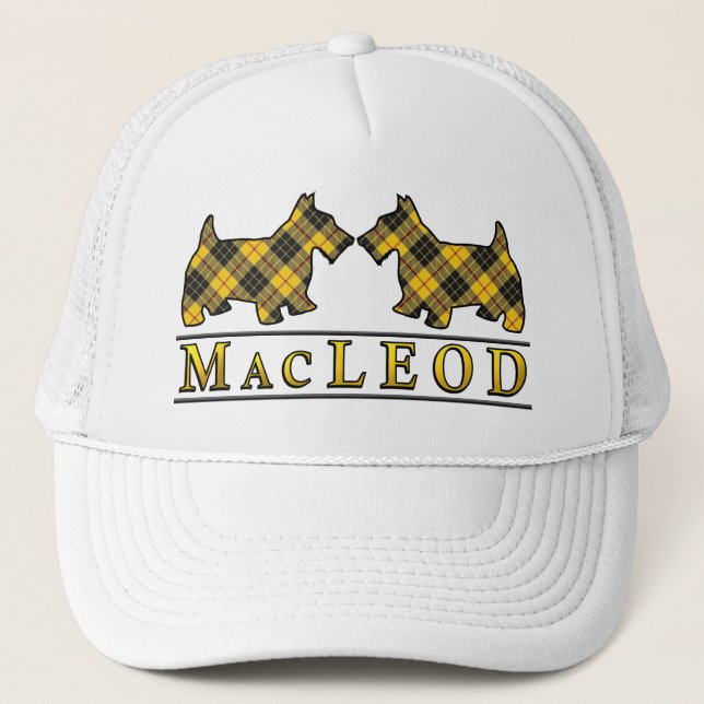 Klan MacLeod Tartan Scottie Hundar Truckerkeps (Framsida)