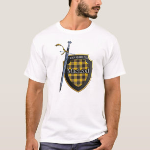 Klan MacLeod Tartan Scottish Shield & Sword Tee Shirt