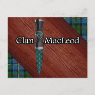 Klan MacLeod Tartan Sgian Dubh Blade Vykort