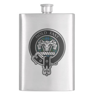 Klan MacLeod Vapensköld & Hunting Tartan-kolv Fickplunta