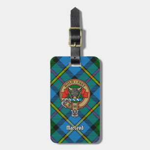 Klan MacLeod-Vapensköld över jakt på Tartan Bagagebricka