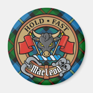 Klan MacLeod-Vapensköld över jakt på Tartan Magnet