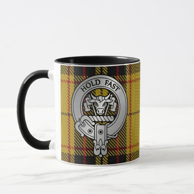 Klan MacLeod Vapensköld & Snuffbox Tartan Mugg (Vänster)