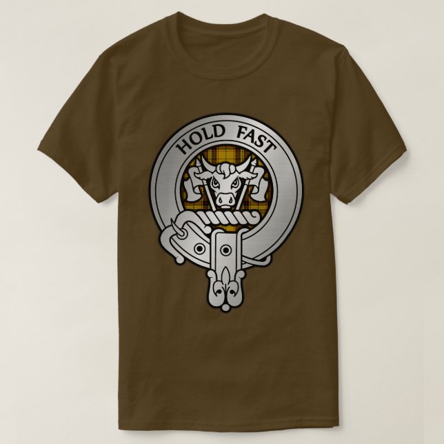 Klan MacLeod Vapensköld Tartan 1 T Shirt (Design framsida)