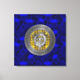 Klan MacLeod Vapensköld & Tartan Knot on Thistle Canvastryck