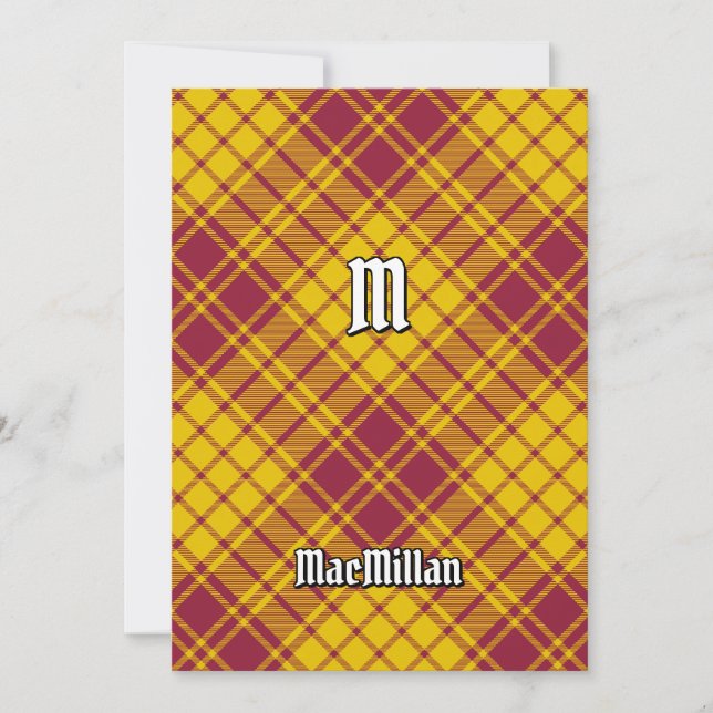 Klan MacMillan Dress Tartan Inbjudningar (Framsida)