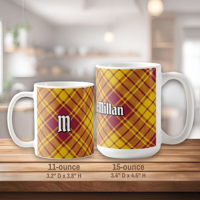 Klan MacMillan Dress Tartan Kaffemugg (Skapare uppladdad)