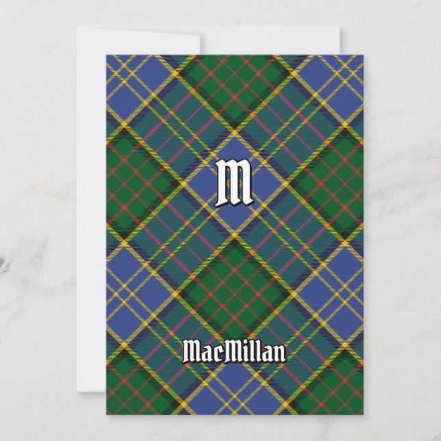 Klan MacMillan Hunting Tartan Inbjudningar (Framsida)