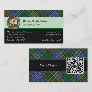 Klan MacMillan Hunting Tartan Visitkort