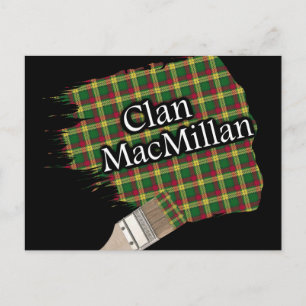 Klan MacMillan Scottish Tartan Paint Brush Vykort