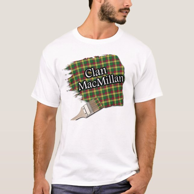 Klan MacMillan Scottish Tartan Paint Shirt Tee (Framsida)