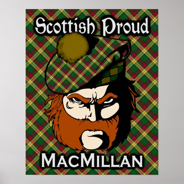 Klan MacMillan Scottish Tartan Poster (Framsidan)