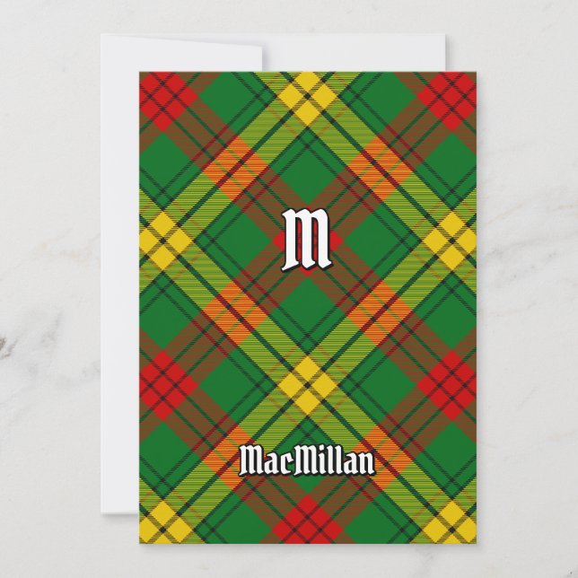 Klan MacMillan Tartan Inbjudningar (Framsida)
