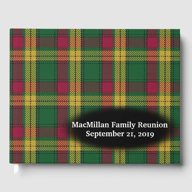 Klan MacMillan Tartan Play Family Reunion Gästböcker (Framsida)