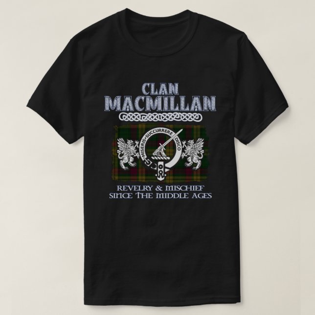 Klan MacMillan vapensköld Scottish klans Scottish  T Shirt (Design framsida)