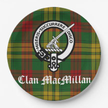 Klan MacMillan-Vapenskölden Badge och Tartan