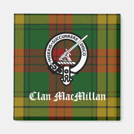Klan MacMillan-Vapenskölden Badge och Tartan Magnet