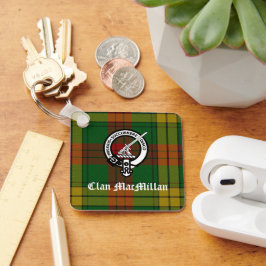 Klan MacMillan-Vapenskölden Badge och Tartan Nyckelring