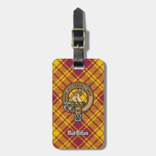 Klan MacMillan-Vapenskölden över Dress Tartan Bagagebricka