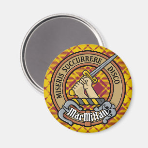 Klan MacMillan-Vapenskölden över Dress Tartan Magnet