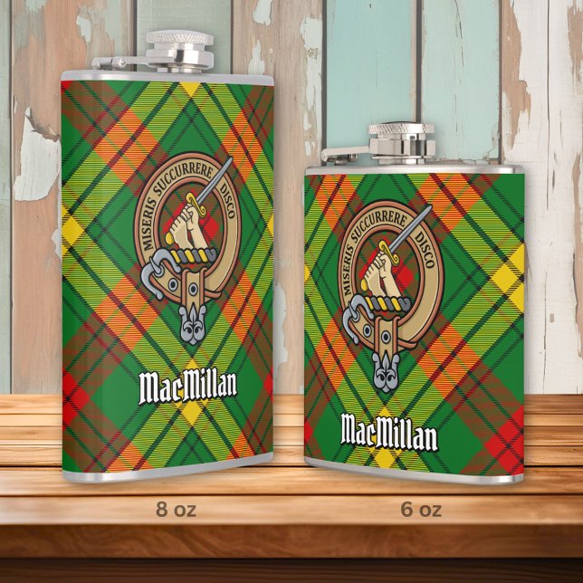 Klan MacMillan-Vapenskölden över Tartan Fickplunta (Skapare uppladdad)