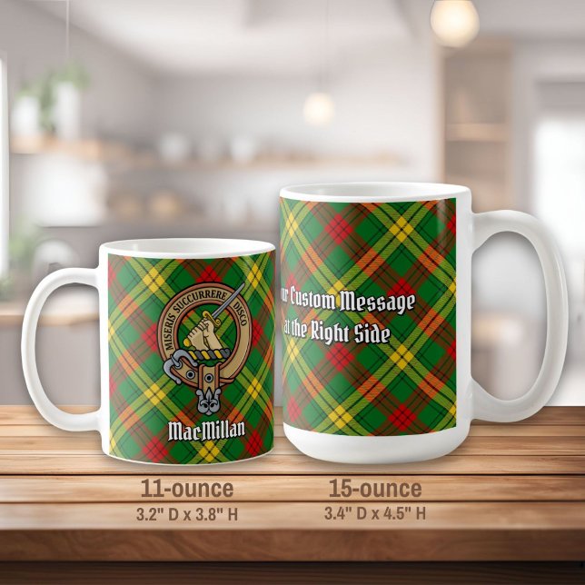 Klan MacMillan-Vapenskölden över Tartan Kaffemugg (Skapare uppladdad)