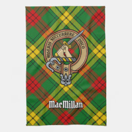Klan MacMillan-Vapenskölden över Tartan Kökshandduk