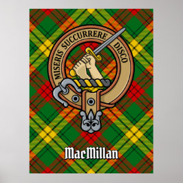 Klan MacMillan-Vapenskölden över Tartan Poster