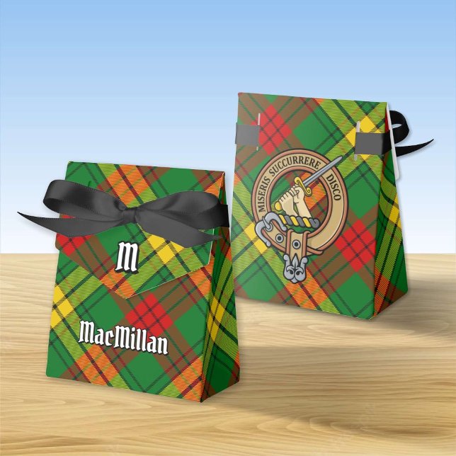 Klan MacMillan-Vapenskölden över Tartan Presentaskar (Skapare uppladdad)