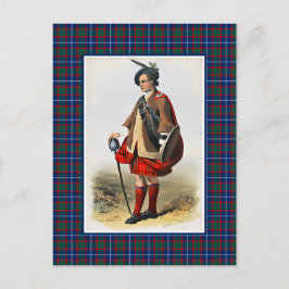 Klan MacNab Vintage Illustration Tartan Ram Vykort