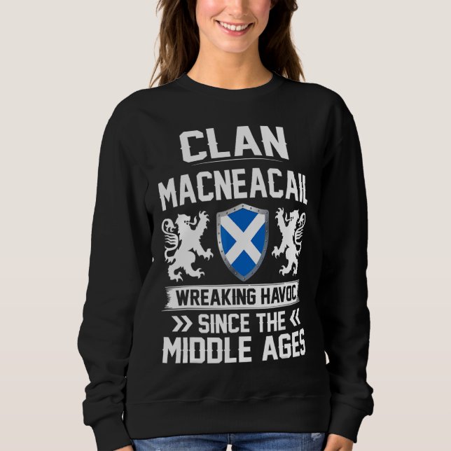 Klan Macneacail Scottish Family Klan Scotland Wrea T Shirt (Framsida)