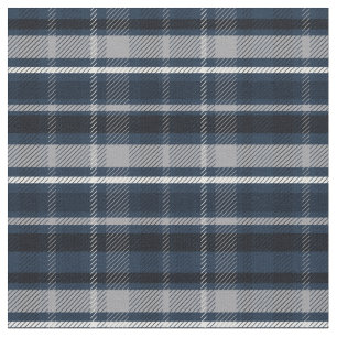Klan Macneil Blue Scottish Tartan checkar mönster Tyg