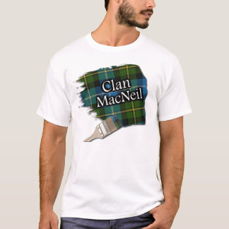 Klan MacNeil Scottish Tartan Paint Shirt Tee Shirt