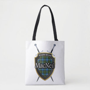 Klan MacNeil Swords och Shield Tartan Play Tygkasse