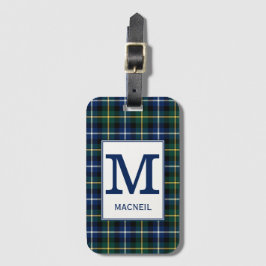 Klan MacNeil Tartan Monogrammed Bagagebricka
