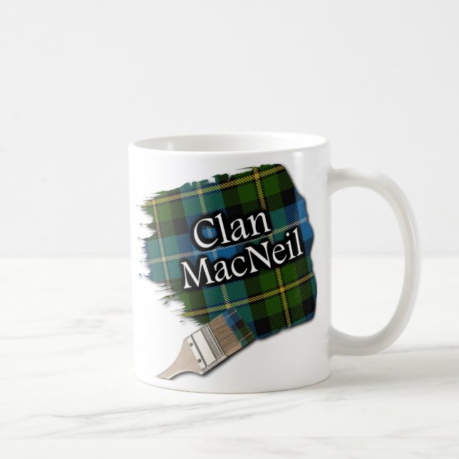Klan MacNeil Tartan Paint Push Kopp Mugg (Höger)