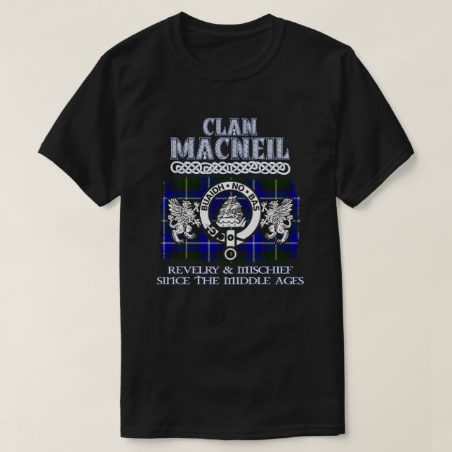 Klan MacNeil vapensköld Scottish klans Scottish-ef T Shirt (Design framsida)