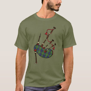 Klan MacNeill av Gigha Tartan Bagpipes T Shirt