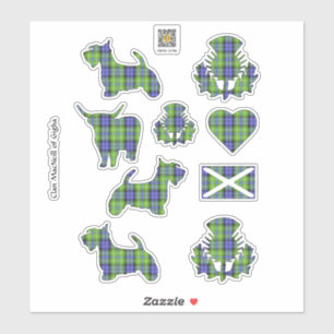 Klan MacNeill av Gigha Tartan Sticker Klistermärken