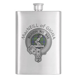 Klan MacNeill av Gigha Vapensköld & Tartan Fickplunta