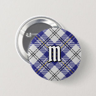 Klan MacPherson Blue Dress Tartan Button Knapp