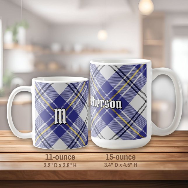 Klan MacPherson Blue Dress Tartan Coffee Mugg (Skapare uppladdad)