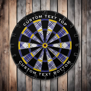 Klan MacPherson Blue Dress Tartan Dart Board Darttavla