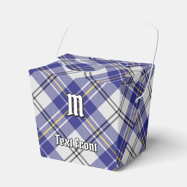 Klan MacPherson Blue Dress Tartan Favor Box Presentaskar (Framsidan Sidan)