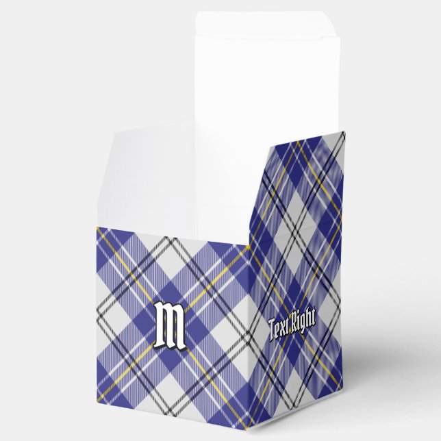 Klan MacPherson Blue Dress Tartan Favor Box Presentaskar (Öppnad)