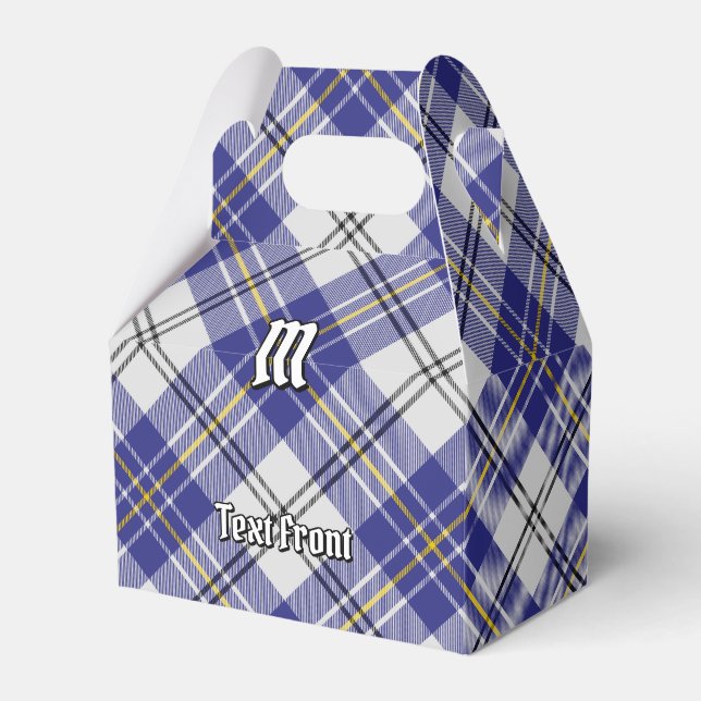 Klan MacPherson Blue Dress Tartan Favor Box Presentaskar (Framsidan Sidan)