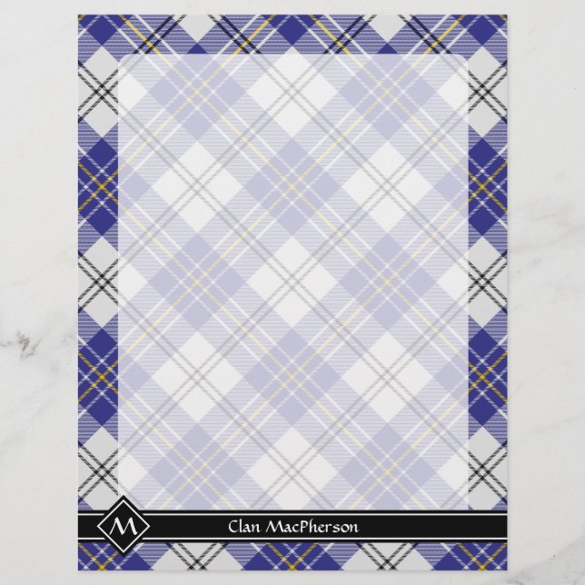 Klan MacPherson Blue Dress Tartan Flyer (Framsidan)