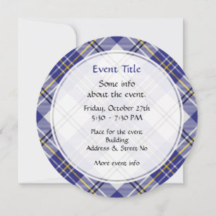 Klan MacPherson Blue Dress Tartan-inbjudan Inbjudningar